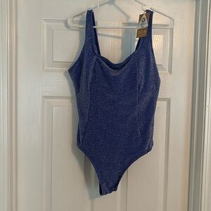 Let’s sparkle and shine!! Sparkly blue one piece bathing suit!